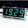Wincal Kit fai da te elettronico Orologio: Kit orologio LED digitale fai da te a 4 cifre Visualizza automaticamente ora/temperatura Orologio elettronico kit fai da te(verde)