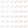 Beebeecraft 200 pz 304 Orecchini A Perno in Acciaio Inossidabile da 5mm con 200 Dadi per Orecchini in Oro 24 carati e 925 Orecchini A Perno con Cuscinetto Piatto Placcati in Argento Sterling