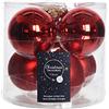 Kaemingk Decoris Palla di Natale in Vetro, Rosso di Natale, 8cm
