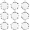 Beebeecraft 10Pz 10mm Base Cabochon Acciaio Inox Ciondoli Ciondolo Vuoto