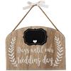 LOVE STORY Wedding Countdown Days Until Our Wedding Countdown Countdown - Targa con Gesso