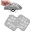 Flintronic 2 Pcs Filtro per Lavello in Silicone, Protezioni per Scarico Cucina, Colino Filtro di Scarico della Doccia Silicone, Filtro di Scarico con Ventosa per Cucina, Vasca e Bagno