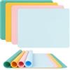 SOSMAR Tappetino Silicone 30x40cm 4 Pezzi - Sottopiatto Antiscivolo per Cucina, Tavolo e Artigianato, Antiaderente Lavabile in Lavastoviglie e Resistente al Calore
