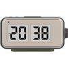 techno line technoline WT270 - Sveglia retrò DCF77 con funzione Flip Clock Design, 2 allarmi con snooze, indicatore della temperatura interna, calendario, retroilluminazione e luce notturna, funzionamento a