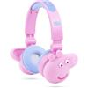 Sakar Peppa Pig - Cuffie sovrauricolari per bambini, fascia regolabile, suono stereo, cavo anti-groviglio, controllo del volume e jack da 3,5 mm, perfette per scuola, casa e viaggi