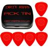 Dirty Riffs Dunlop Delrin Prime Grip - Plettri per chitarra, 0,46 mm, colore: rosso