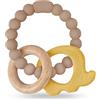 Vicloon Dentizione Neonato Giocattolo, 2 Massaggiagengive e 1 Faggio, Senza BPA, Silicone per Molari Lenire i Bambini, Grigio Polveroso