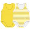 Jbimbi J Bimbi Body Neonato Estivo Fresco 0-36 Mesi Bio Cotton Giallo Pack 2 Pezzi
