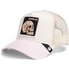 Goorin Bros. Cappello Trucker The Cancelled Skull Whisper, The Farm, Beige e Rosa, con Patch Ricamato di Teschio