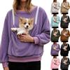 Generic HUIFUAO - Felpe in pile con tasca a marsupio divertente con tasche per cani, simpatico trasportino per cuccioli di gatto, novità invernale calda e pelosa, maglia a maniche lunghe, per gli amanti degli