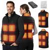 HAWAJOK Gilet riscaldato per uomo e donna, Power Bank, 9 zone di riscaldamento e 3 livelli di temperatura regolabili, lavabile, senza maniche, con colletto alla coreana e borsa per la biancheria, per sport