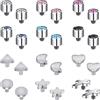 ZS 16G Dermal Piercing Gioielli Acciaio Chirurgico Diamante Top per Uomo Donna Superficie Piercing Gioielli Top Oro Nero Microdermal Piercing Gioielli