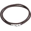 sourcing map Collana in pelle intrecciata, corda intrecciata con chiusura in argento Sterling 925 per ciondoli, collane, gioielli e perline, 17.7 Inch, Pelle