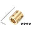 PATIKIL Albero Accoppiatore Connettore L22 x D20 10mm a 12mm Alesaggio Rigido Accoppiamento Motore Albero Giunto Connettore con Vite,Chiave per Stampanti 3D 1pz