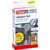 tesa Insect Stop Adattatore Zanzariera per Porte e Finestre - Per telai ALU Comfort tesa - Set di morsetti per il montaggio del telaio senza foratura o viti - Bianco