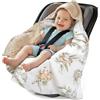 Medi Partners Coperta neonato ovetto Sacco per Passeggino - 100% Cotone universale Blanket 85x85cm fodera protettiva Morbida e Accogliente Passeggini Marsupio (Safari con Minky beige)