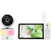 LeapFrog LF915HD Baby Monitor Video, 5" HD Display 720p Smart Baby Monitor, Pan & Tilt 360°, 8X Zoom, Color Night Light, Color Night Vision, 2-Way Audio