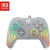 Turtle Beach Afterglow Grigio controller da gaming RGB cablato con licenza ufficiale per Nintendo Switch 2