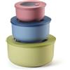 Guzzini Set 3 contenitori tondi ermetici con coperchio