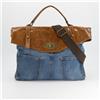 Le Corone Bags Borsa a mano in pelle e jeans Combo Jeans Bag