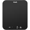 Vitafit 15kg Bilancia da Cucina Digitale, Elevata Precisione Assicurato Dalla Pesatura Professionale DAL 2001, Bilancia Alimentare di 1g/0,1oz per Cuocere e Cucinare, Display LED, 3*AAA, Nero