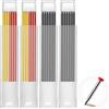 Hiboom 24 mine per matite da 2,8 mm, per carpentiere, HB, infrangibili, riutilizzabili, per portamine, lavorazione del legno (nero, giallo, rosso)
