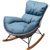 ZFGOJNBH Poltrona reclinabile a Dondolo, poltrone separabili, Divano Singolo, Poltrona Relax, Sedia in Rattan PE per Balcone, Soggiorno, Patio, Ufficio (Blu)