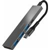 Nilox NXHUBUSBC02 Hub di interfaccia USB 3.2 Gen 1 (3.1 Gen 1) Tipo-A + Tipo-C 625 Mbit/s