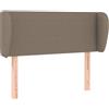 vidaXL Testiera con orecchie Taupe 83x23x78/88 cm tessuto
