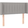 vidaXL Testiera con orecchie in tessuto grigio chiaro 83x16x78/88 cm