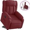 vidaXL Poltrona relax con ausilio per l'autosufficienza in tessuto rosso vino