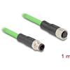 Delock 80406 DELOCK M12 Kabel D-kodiert 8 Pin St. zu Bu. PUR (TPU) 1 m