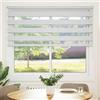 vidaXL Tenda a rullo doppia Bianco 165x150 cm Larghezza del tessuto 160,9 cm Poliestere