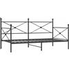 vidaXL Letto a castello senza materasso nero 107x203 cm acciaio