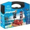 PLAYMOBIL Set di gioco Pirati in valigetta, con cannone e proiettili, 22 pezzi, dai 4 anni in su