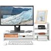 OEM Organizer da scrivania con supporto per monitor a 2 ripiani, bianco