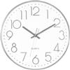 OEM Orologio da parete argentato, modello Still, cifre grandi, 30 cm, per la cucina