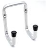 OEM Portaoggetti da garage con ganci a U | 2 ganci doppi e robusti | Portautensili | 120 x 220 x 50 mm | Acciaio rinforzato | Supporto per scale | Seduta ribaltabile, portabiciclette, portautensili