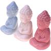 OEM Set di 3 statuine in Vetroceramica raffiguranti il Buddha in miniatura - piccole statuine decorative per interni, balconi e giardini - Accessori per la casa dal tocco asiatico - Portafortuna per il Feng Shui - Decorazioni spirituali