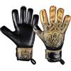 Keeperking - Guanti da portiere per adulti, bambini e adolescenti, con e senza protezione per le dita rimovibile, da 4 mm, unisex, (Rosso, 10)