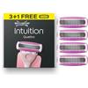 Wilkinson Sword Intuition Quattro rasoi da donna, 3 ricariche rasoio donna + 1 in omaggio