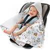 Medi Partners Coperta neonato ovetto Sacco per Passeggino - 100% Cotone universale Blanket 85x85cm fodera protettiva Morbida e Accogliente Passeggini Marsupio (Cervo Con Grigio Waffle)