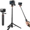 Vkesen Bastone Selfie Telescopico da 51cm con Mini Treppiede Integrato per GoPro Hero 13/12/11/10/9, DJI Osmo Action 5 Pro/4, Insta360 Ace Pro e altre Action Camera