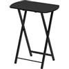 HOOBRO Tavolini, Tavolini per Spuntini, Pieghevoli Tavolo, Accanto al Divano, Stile Industriale, per Spazio Stretto, Struttura Stabile, Montaggio Facile, Nero EBK17BZ01