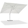 PURPLE LEAF Ombrellone da Esterno 3 x 4 m con Base a Croce, Parasole in Alluminio Tela 240 g/m² Protezione UV 50+, Inclinabile e Rotabile a 360° per Giardino Balcone Terrazzo Piscina, Bianco
