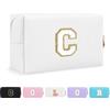 Anntry trousse da borsa,Borse con iniziali personalizzate con cerniera, borsa cosmetica carina,Multifunzionale Trousse Borsa da Viaggio per Trucchi in pelle PU,Borsa Toilette per Donne ragazze A-Z