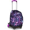 Seven Trolley Scuola Comby 8 Ruote ELECTICVIBE GIRL, Viola, 31 L, Scomponibile, Uso Zaino, Tasche multiuso, Tasca porta pc, Struttura pieghevole, Barra telescopica, Scuola elementare e media, Bambina
