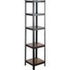 Easy System Scaffale in metallo 5 ripiani easy system effetto legno antico portata 450 kg 40x40x180 cm