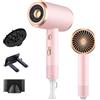 Guyisile Asciugacapelli Ionico 1800W,Phon Capelli Professionale Salone con Pulsante Caldo/Freddo,3 Impostazioni di Temperatura,Hair Dryer avec Diffuseur,Bocchino,Gancio,Super Silencieux per Molte Acconciatur