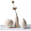 Abbittar Set di 3 Vasi in Ceramica, Stile Minimalista per Decorazioni Rustiche e Moderne, per Soggiorno e Mensole